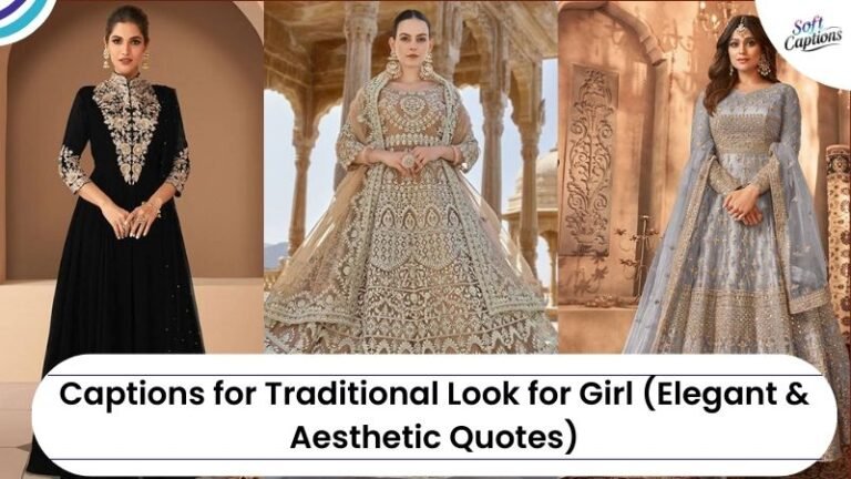 120+ Captions for Traditional Look for Girl (Elegant & Aesthetic Quotes)